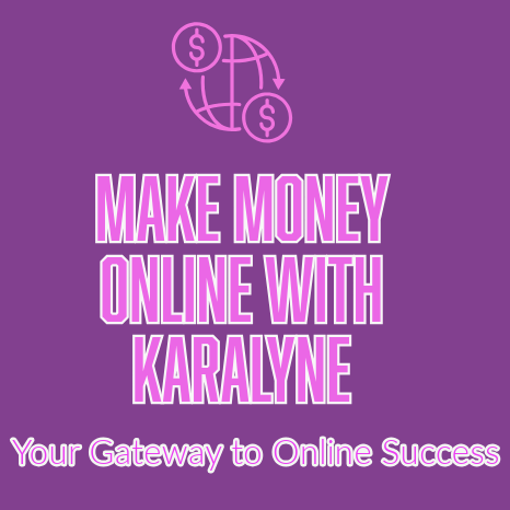 Make money online with karalyne site logo